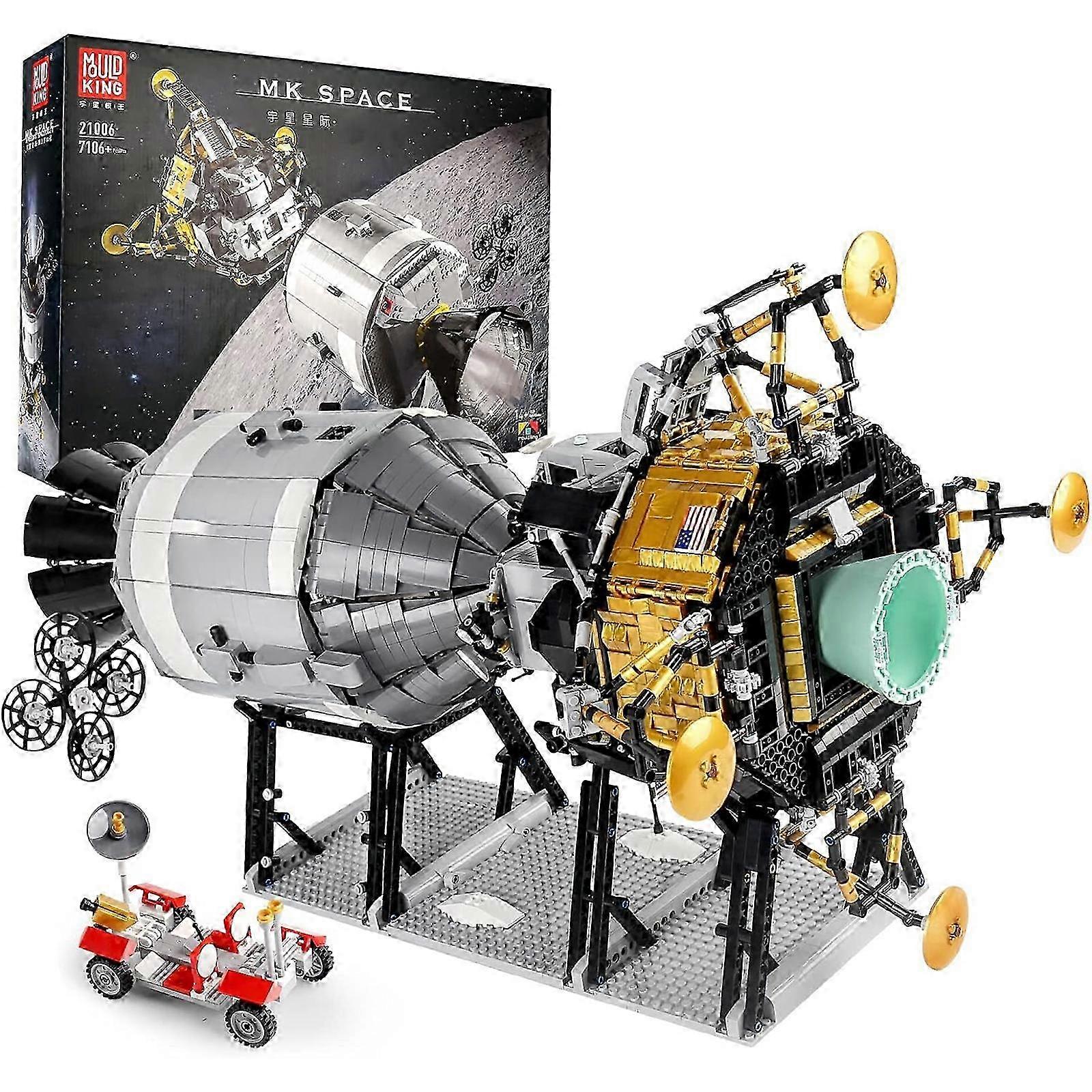 Building Toys for Apollo 11 Lunar Lander, Spacecraft Construction and Display Model Set for Adults, Space Science Educational Building Kit
