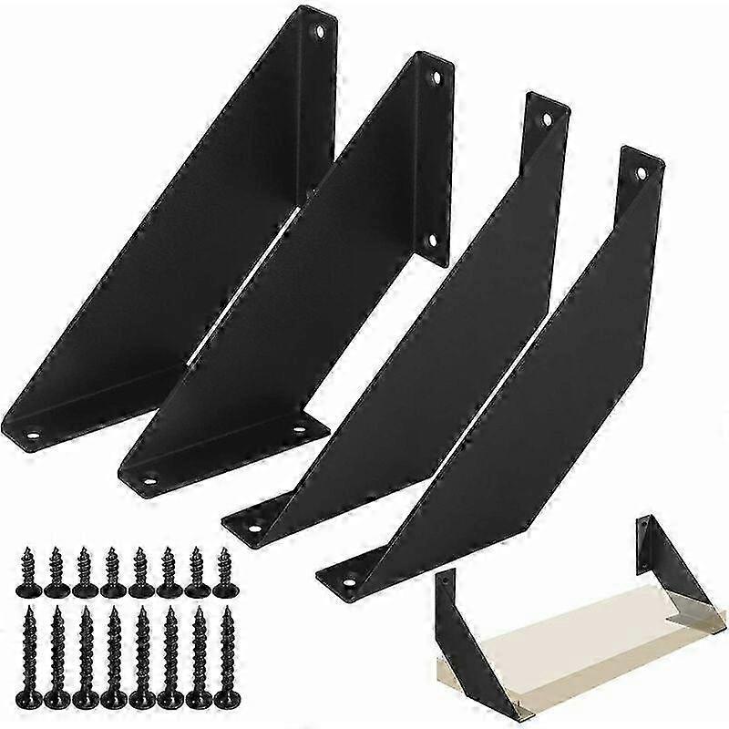 Vintage Iron Shelf Bracket 15cm 4-Pack Heavy Duty Wall Support