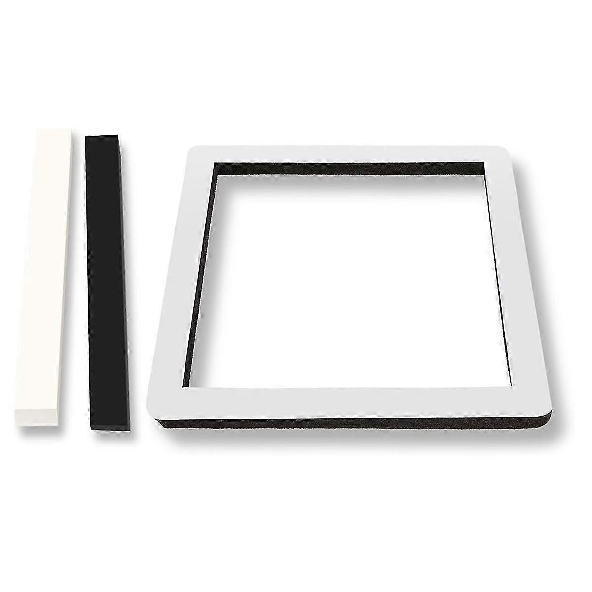 25071 RV & سقف طوقا مكيف الهواء طقم ، طوقا إطار صورة ذاتية اللصق ومستوى ذاتي اللصقأبيض أسود SZRH