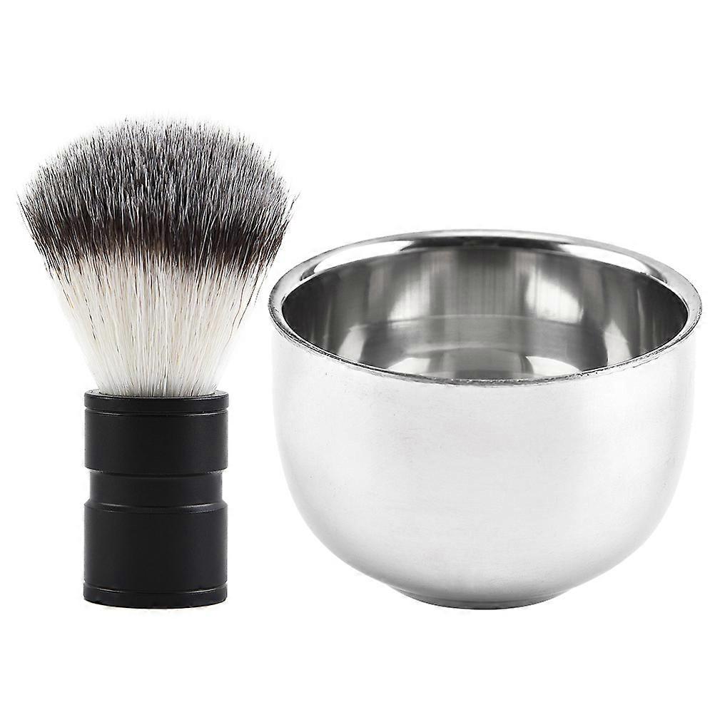 Shaving Mug Kit Men Shaving Brush Set Foam Generation 2Pcs Round Pig Bristle
