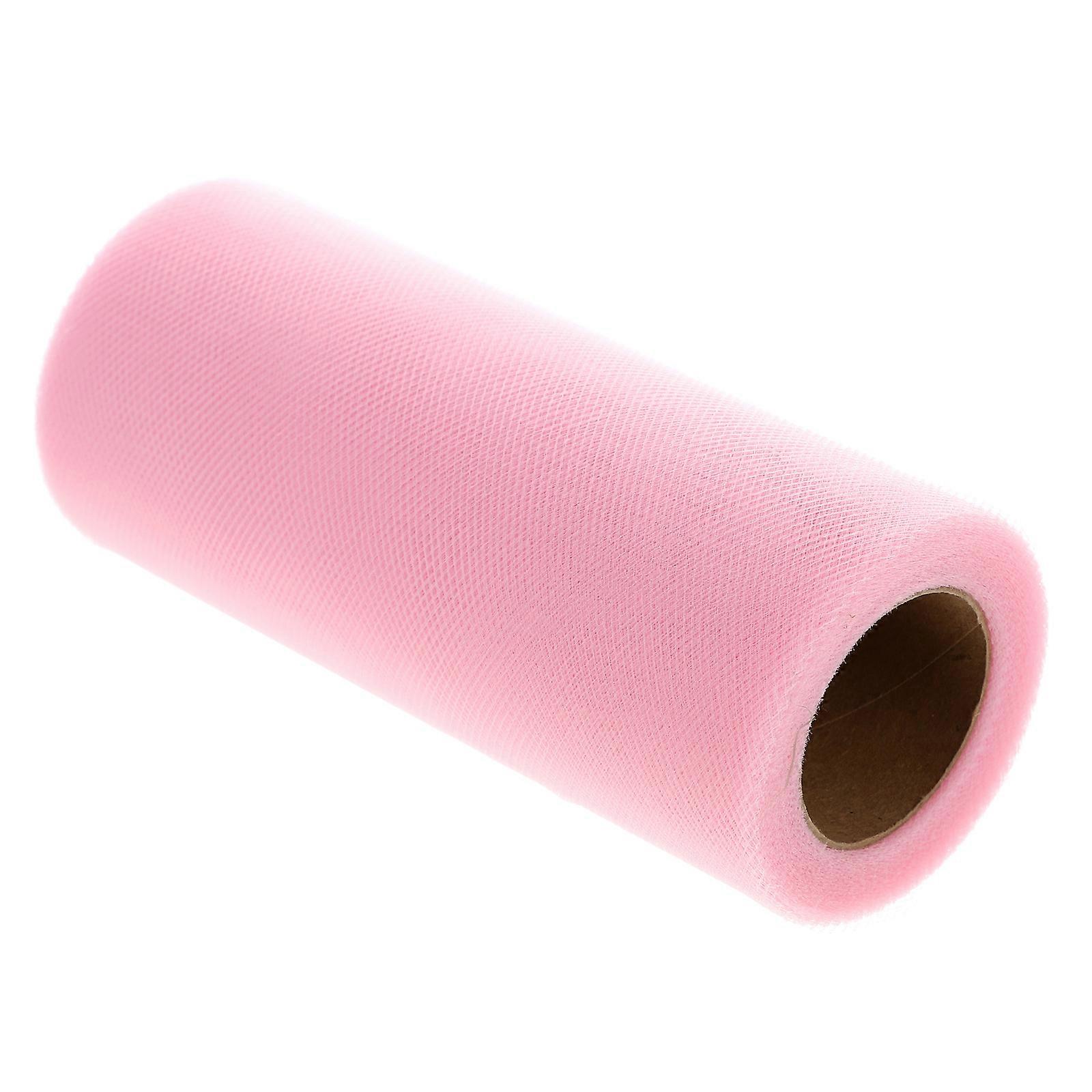 Pink Polyester Tulle Fabric Roll for DIY Crafting and Sewing Projects 1 Roll