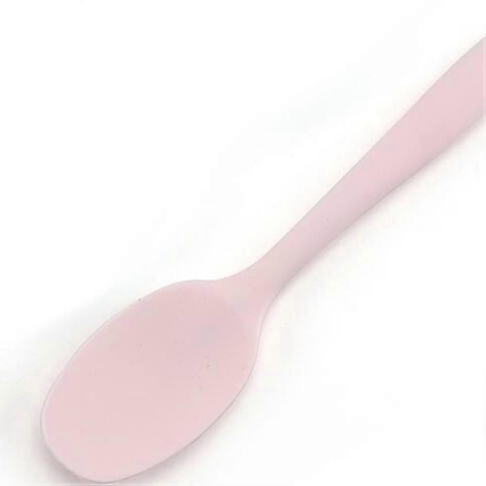 4pcs Silicon Spoon for Serving Scoop Kitchen Utensil Creative Flatware Tableware for Home Restaurant Pink