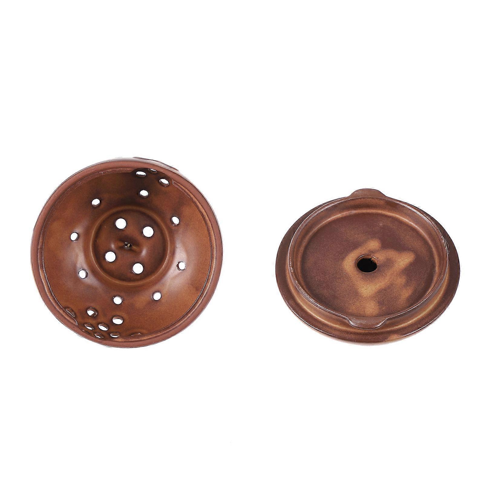 Ceramic Incense Burner for Home Decoration Brown Ceramic Censer 1Pc