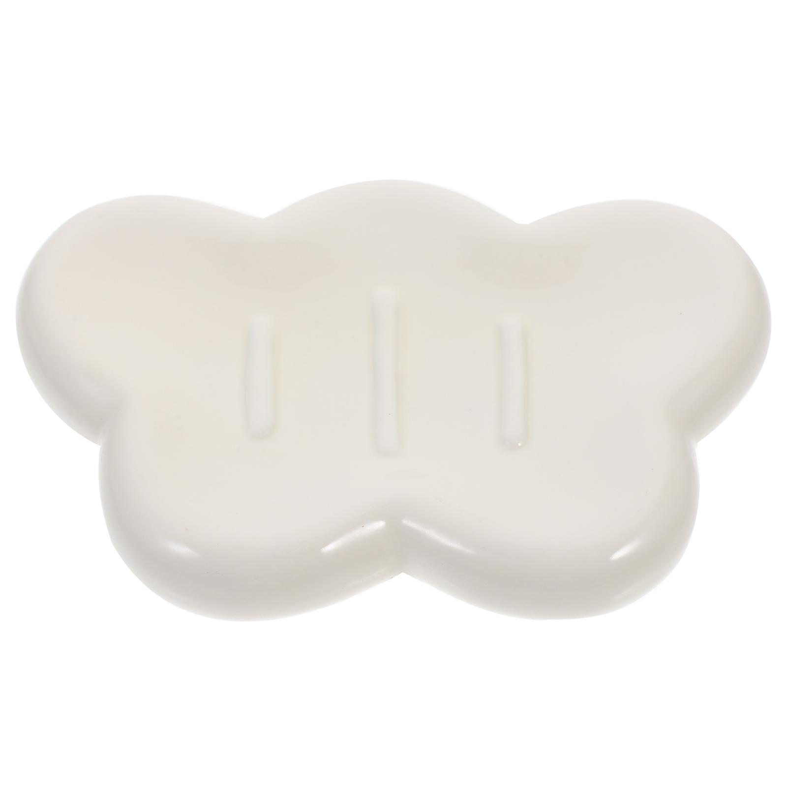 Cloud Shaped Soap Dish Ceramic Soap Container for Bathtub Bathroom Organization White 17.50X11.50X2.50CM Non-Slip Bottom 1Pack