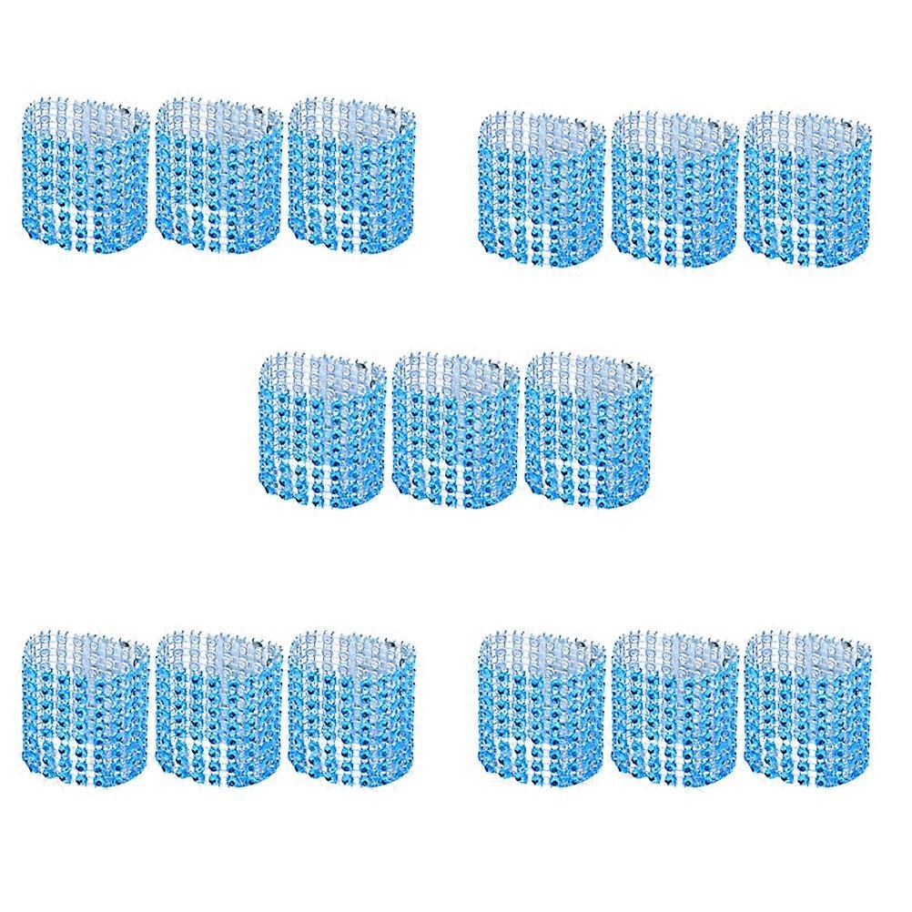 Napkin Holding Crystal Napkin Rings Stylish Round Plastic For Wedding Festival Celebration Party 60Pcs