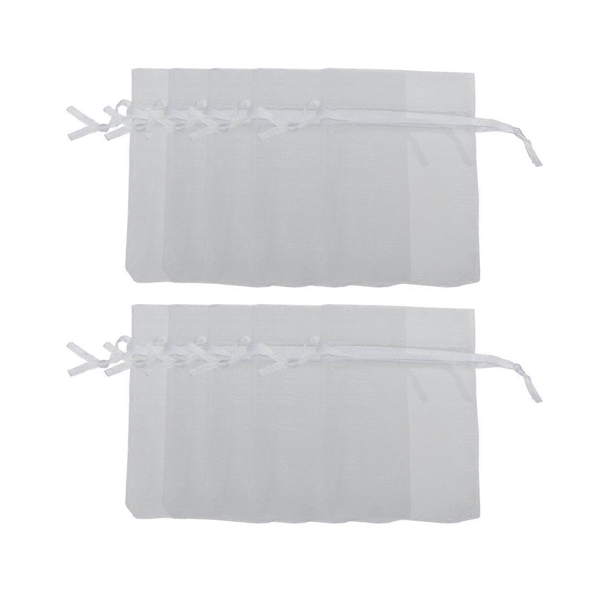 Here's a refined and professional product description for your **100 Pcs White Organza Drawstring Gift Bags**:
**100 Pcs White Organza Drawstring
