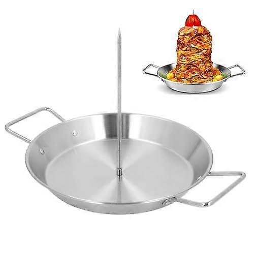 Al Pastor Skewer for Grill - Vertical Stainless Steel Skewer with 8, 10, 12 Inch Removable Spikes and Stand for Smoker and Oven Grill