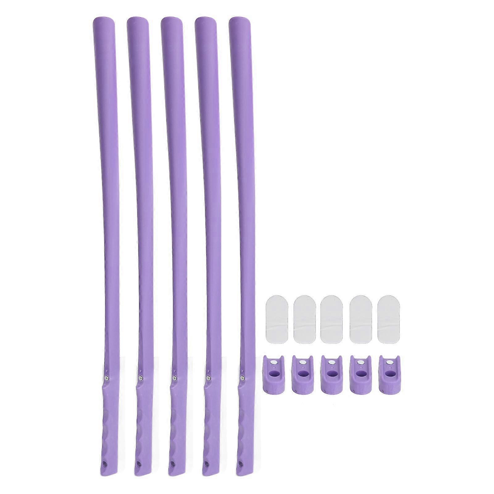 5 Pack Extra Long Handle Non-Slip Shoe Helper for Elderly Shoes, Purple