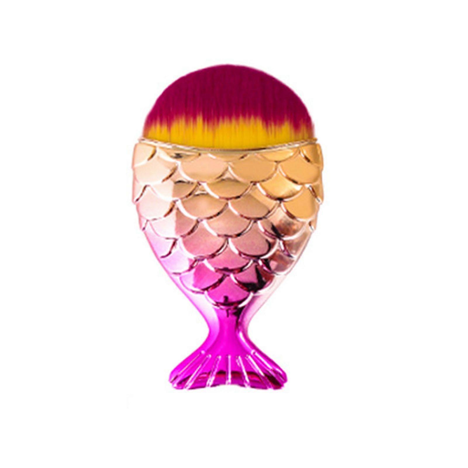 Brosse en forme de queue de poisson Brosse douce de nettoyage de maquillage multifonctionnelle pour un usage quotidien