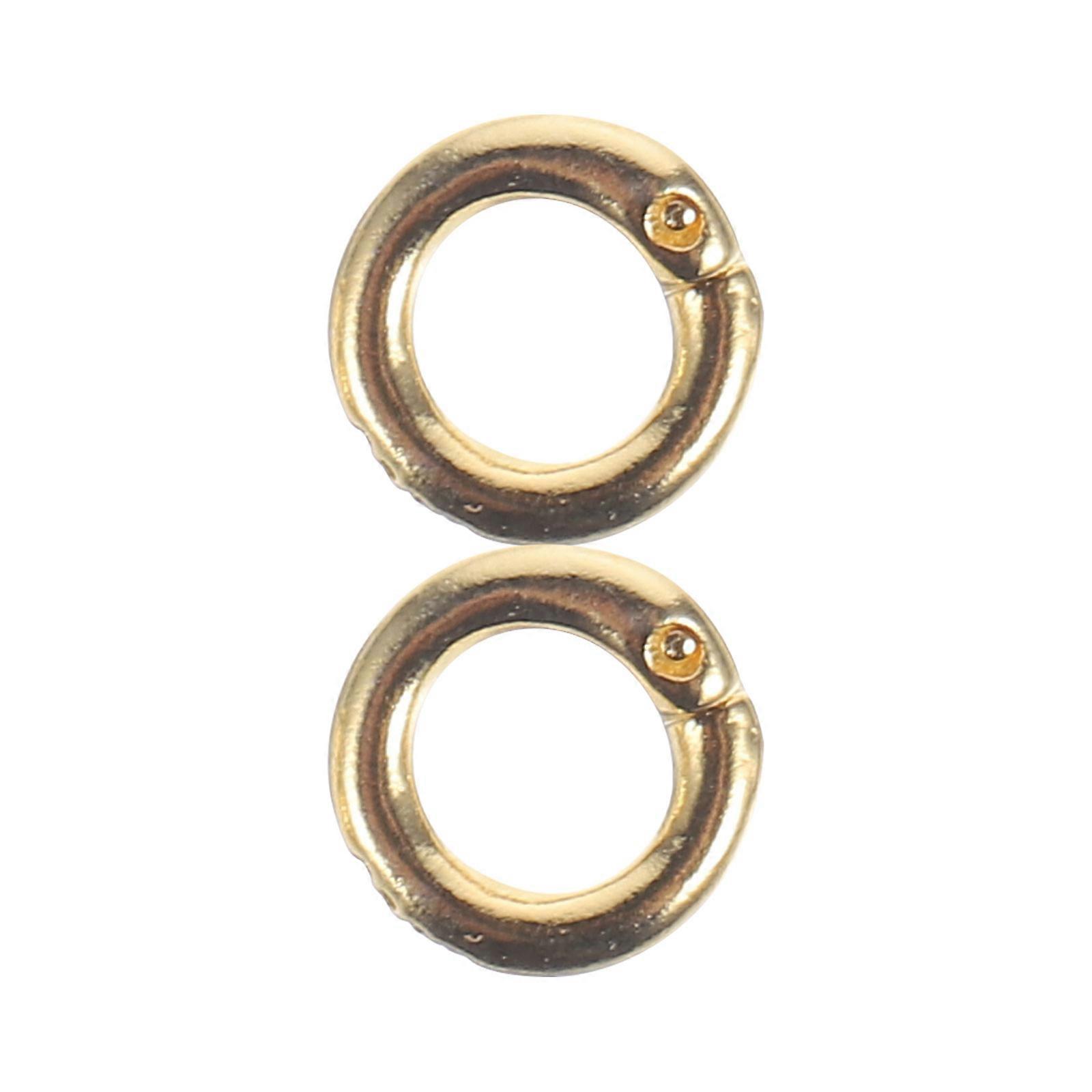 Open Jump Rings For Jewelry Making Golden Circular Delicate Diy Crafts 2Pack