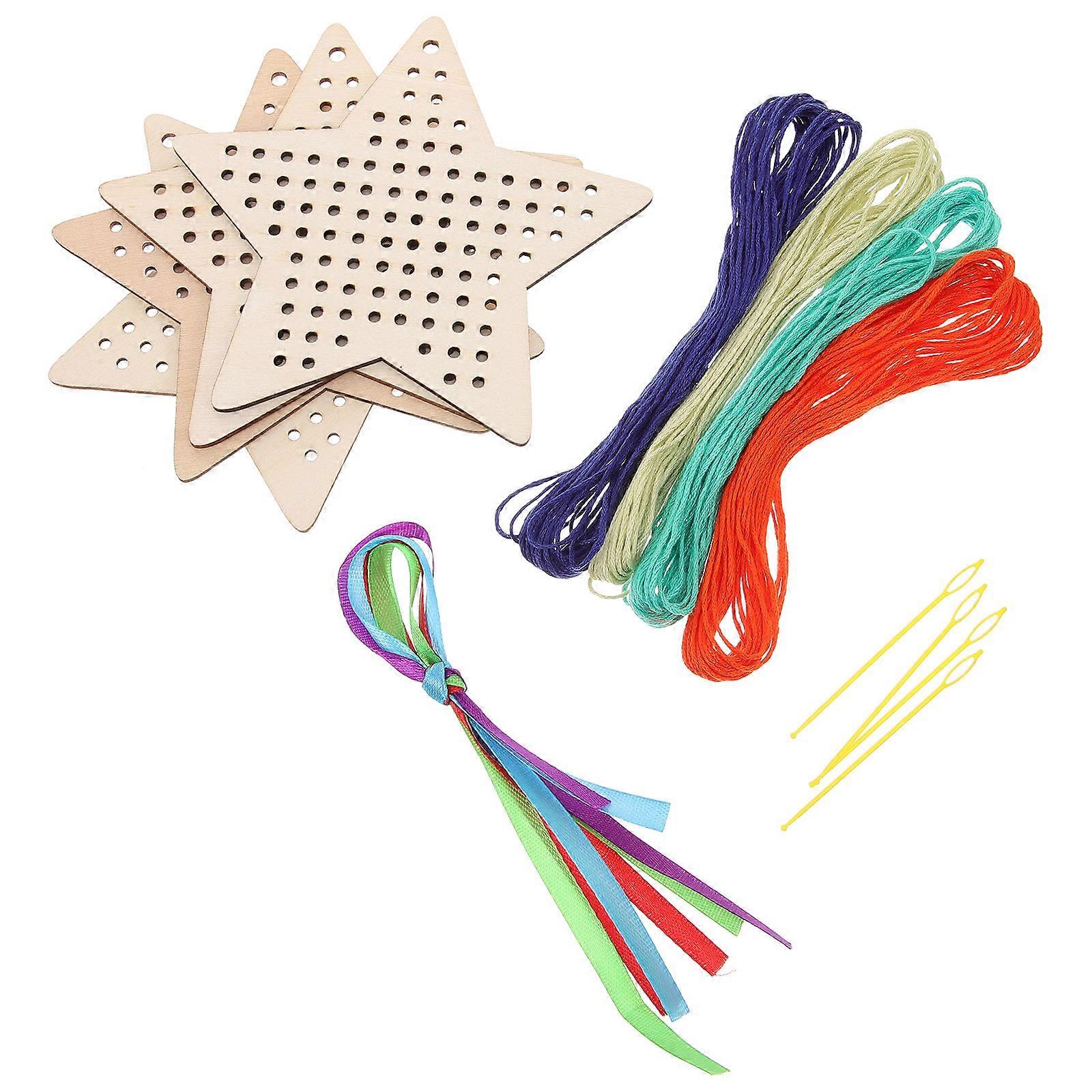 Embroidery Set Bookmark Diy Embroidery Bookmarks Cross Stitching Bookmarks Pendants For Reading Students 1Set
