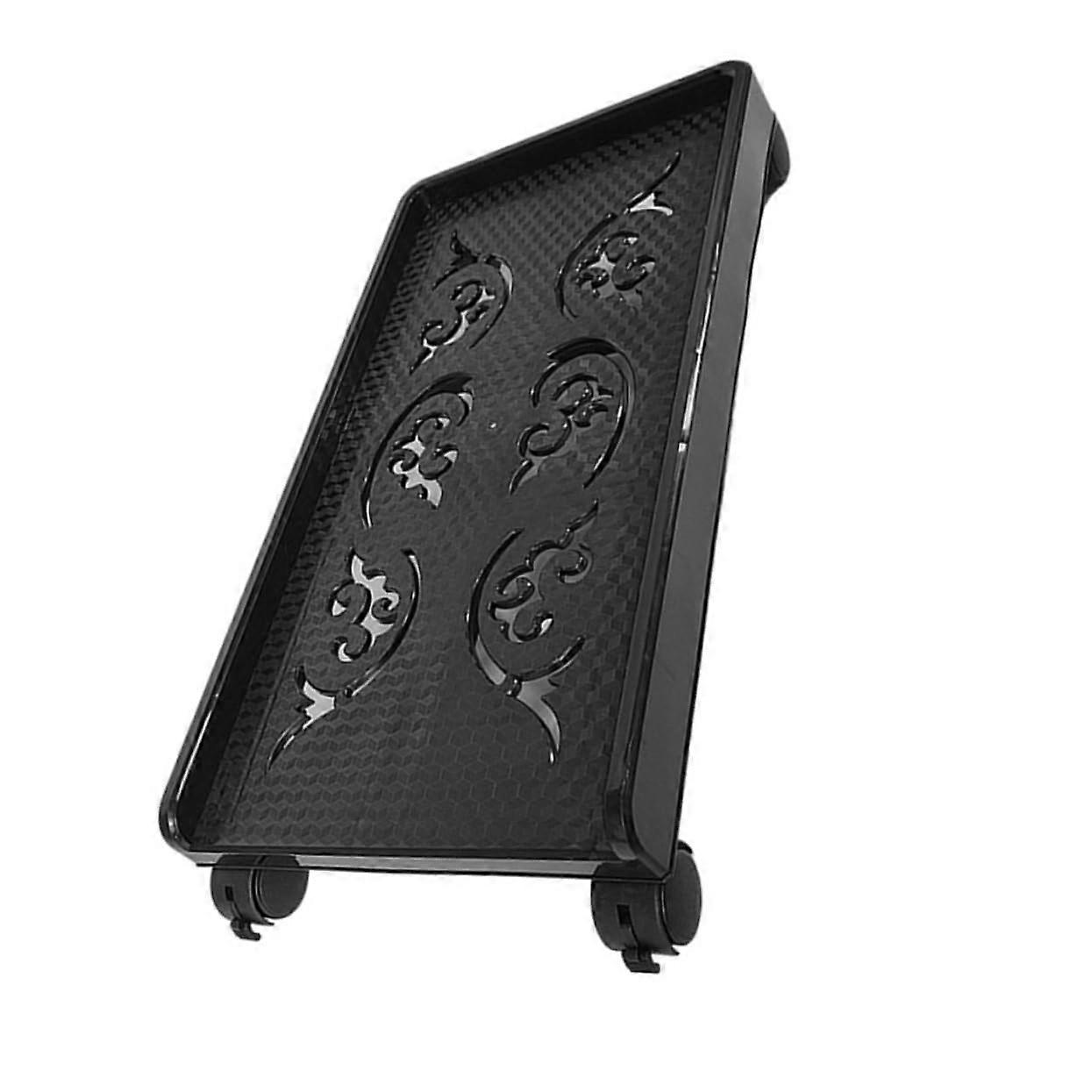 PC Cart With Adjustable PC Holder For Computer Towers Carpet Floor Compatible With Locking Caster Wheels