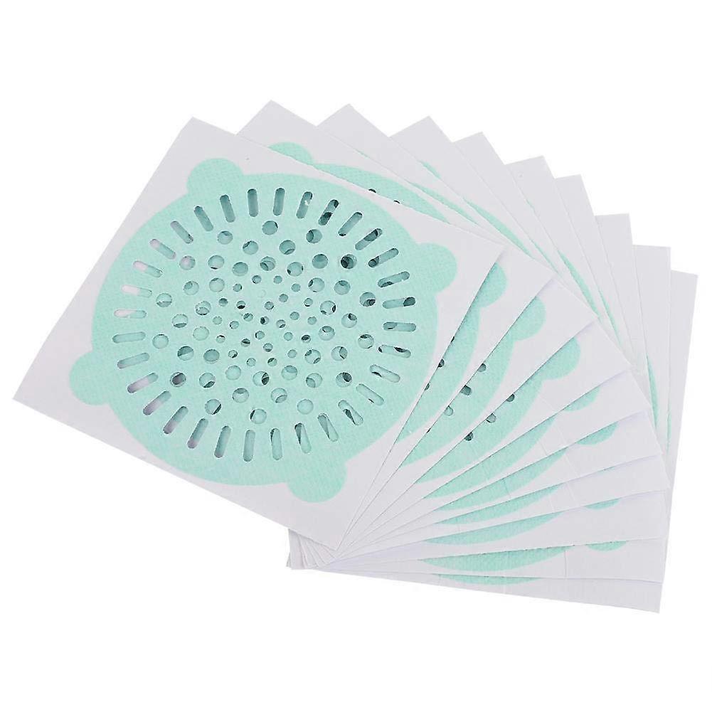 10pcs Disposable Drain Filter, Shower Drain Cover(Green)