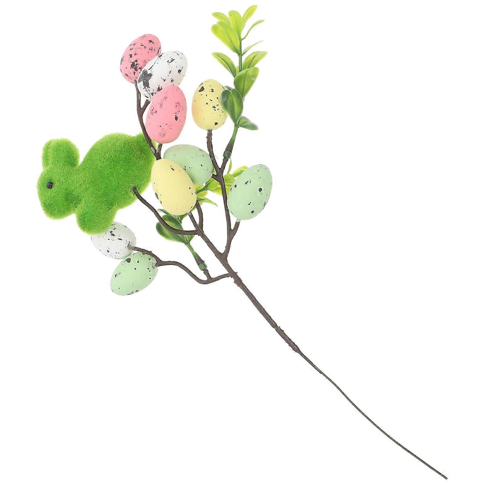 Bunny Shaped Easter Egg Picks Flocking Foam Playful Toys For Home Users 1Pack