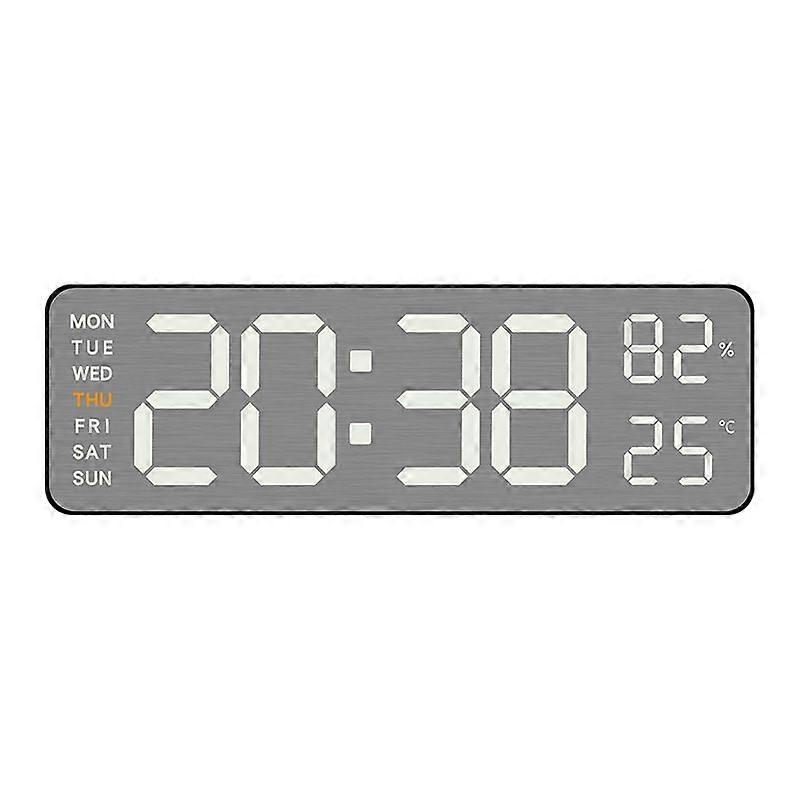 Multifunctional electronic clock LED electronic alarm clock (rectangular)