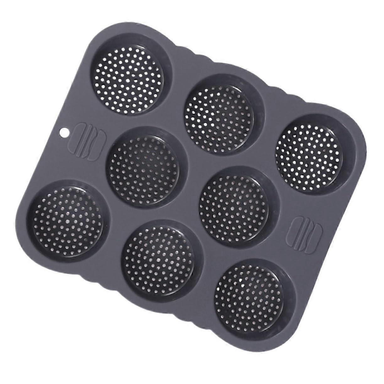 Silicone Burger Bun Baking Mold Perforated Cavities Nonstick for Muff and Cakes for Home Restaurants and Bakeries Light and