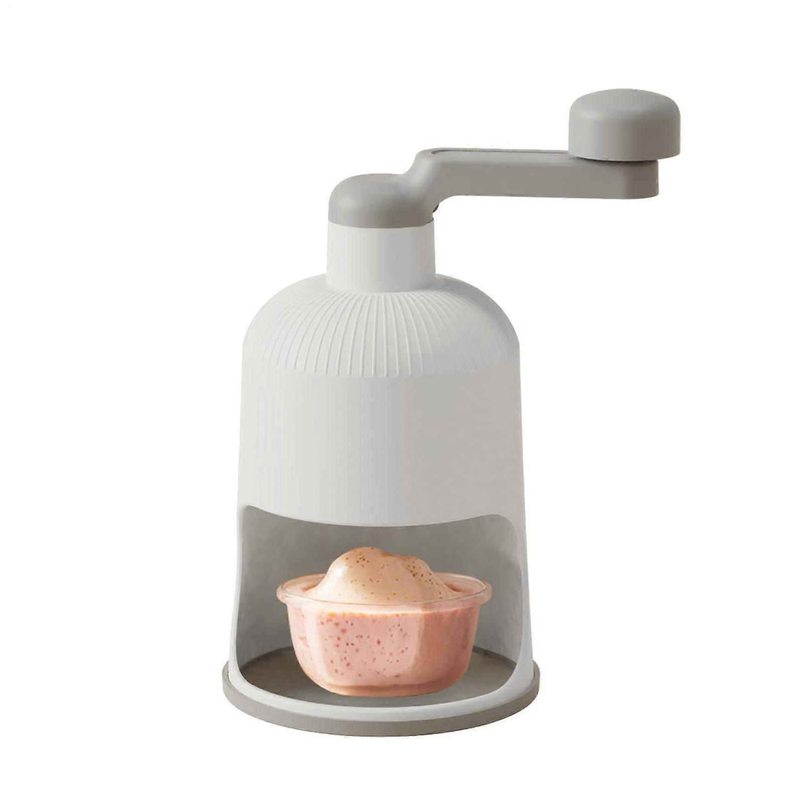 Shaved Ice Maker, Ice Raver Machine Hand Snowflake Maker Household Manual Ice Razor Supplies for Homemade Snow Cones, Milkshakes Grey