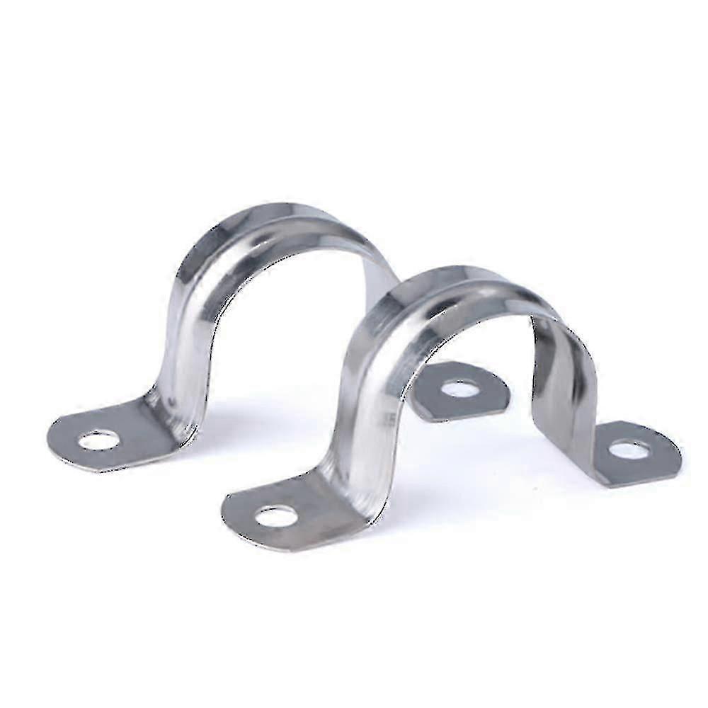 20 pezzi fascetta stringitubo fascette stringitubo in acciaio inossidabile 304 fascette stringitubo a forma di U fascette stringitubo clip a sella due fori