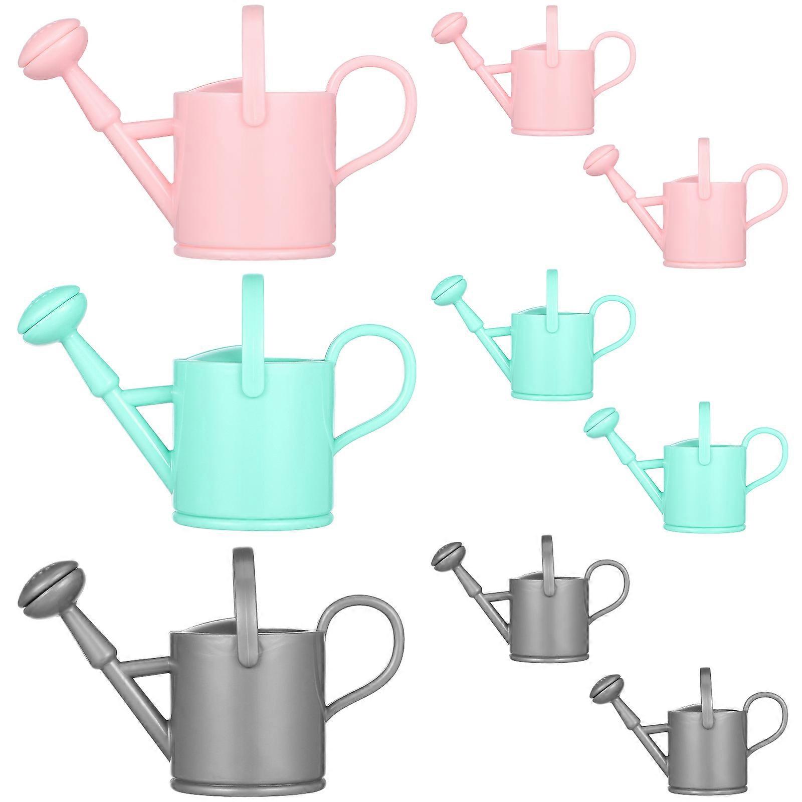 9pcs Watering Can Set for Dollhouse Gardening – Realistic Tiny House Accessories for Interactive Pretend Play and Indoor Decor