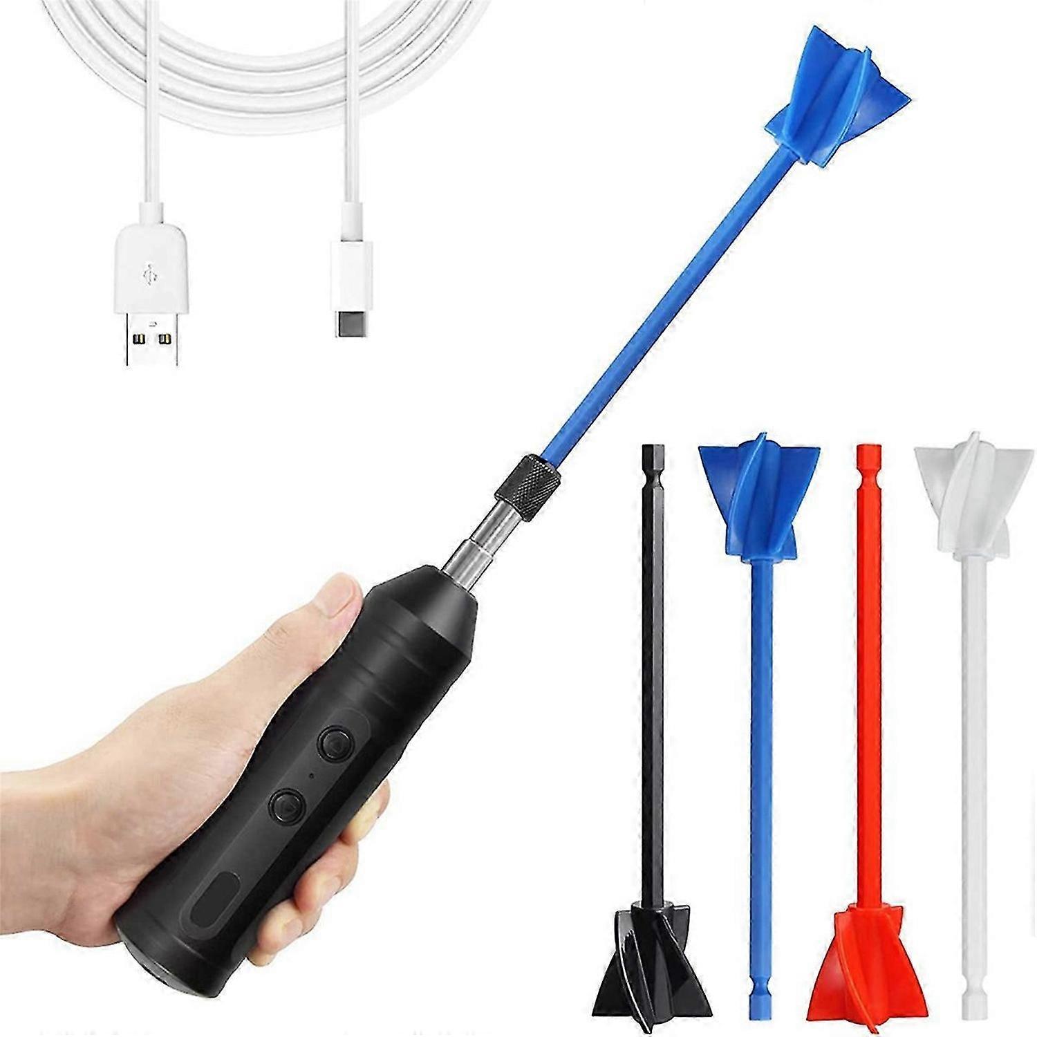 Epoxy Mixer, Handheld Resin Mixing Tools for Resin Stirring - Electric Stirrer Machine with 4Pcs Pad