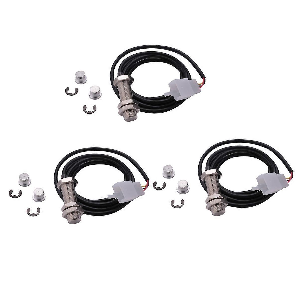 3X Sensor Cable for Motorcycle Digital Atv Odometer Speedometer Tachometer