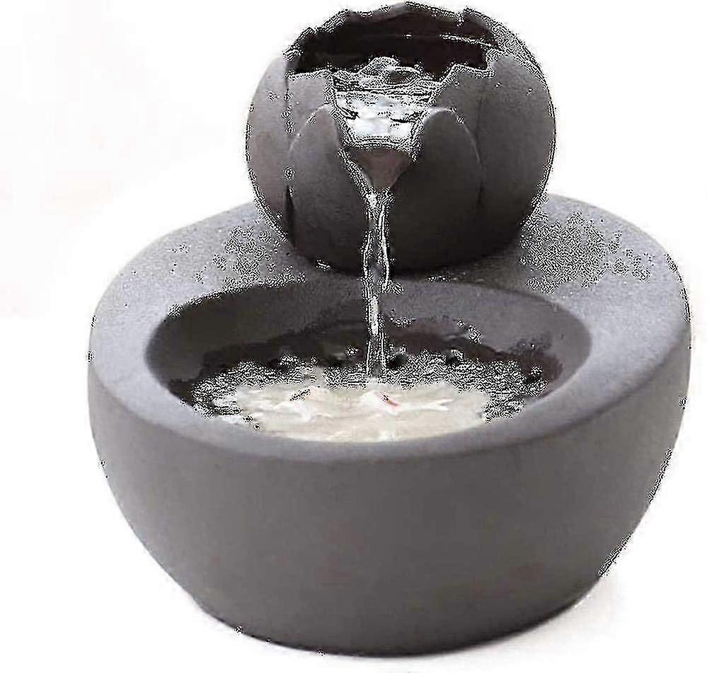 Automatisk cirkulation filtrerat vatten keramisk katt fontän lotus vertikal dispenser