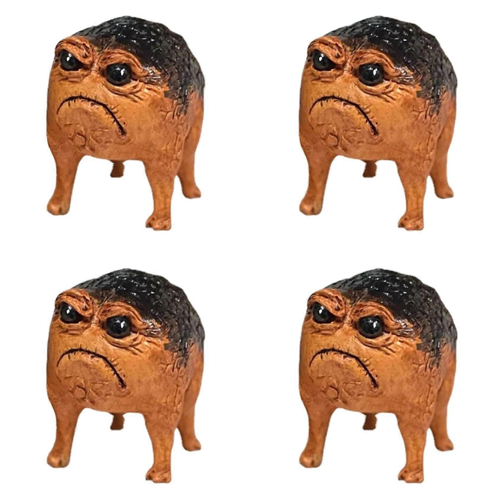 Grumpy Frog Toad Statue Ugly Angry Garden Yard Frog Decor Statue