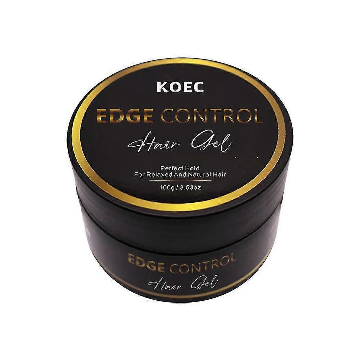 Strong Hold Edge Control Gel mit Rizinusöl, nicht fettend, nicht schuppend, kein Weißstich, lang anhaltend, unterstützt das Haarwachstum, natürliche Formel, für alle Hai