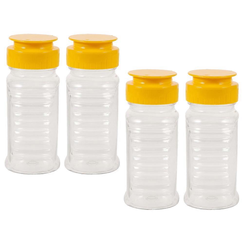 Honey Containers Squeeze Empty Honey Jars Refillable Condiment Container For Everyday Use Transparent 110ML Leak Proof 4Pcs