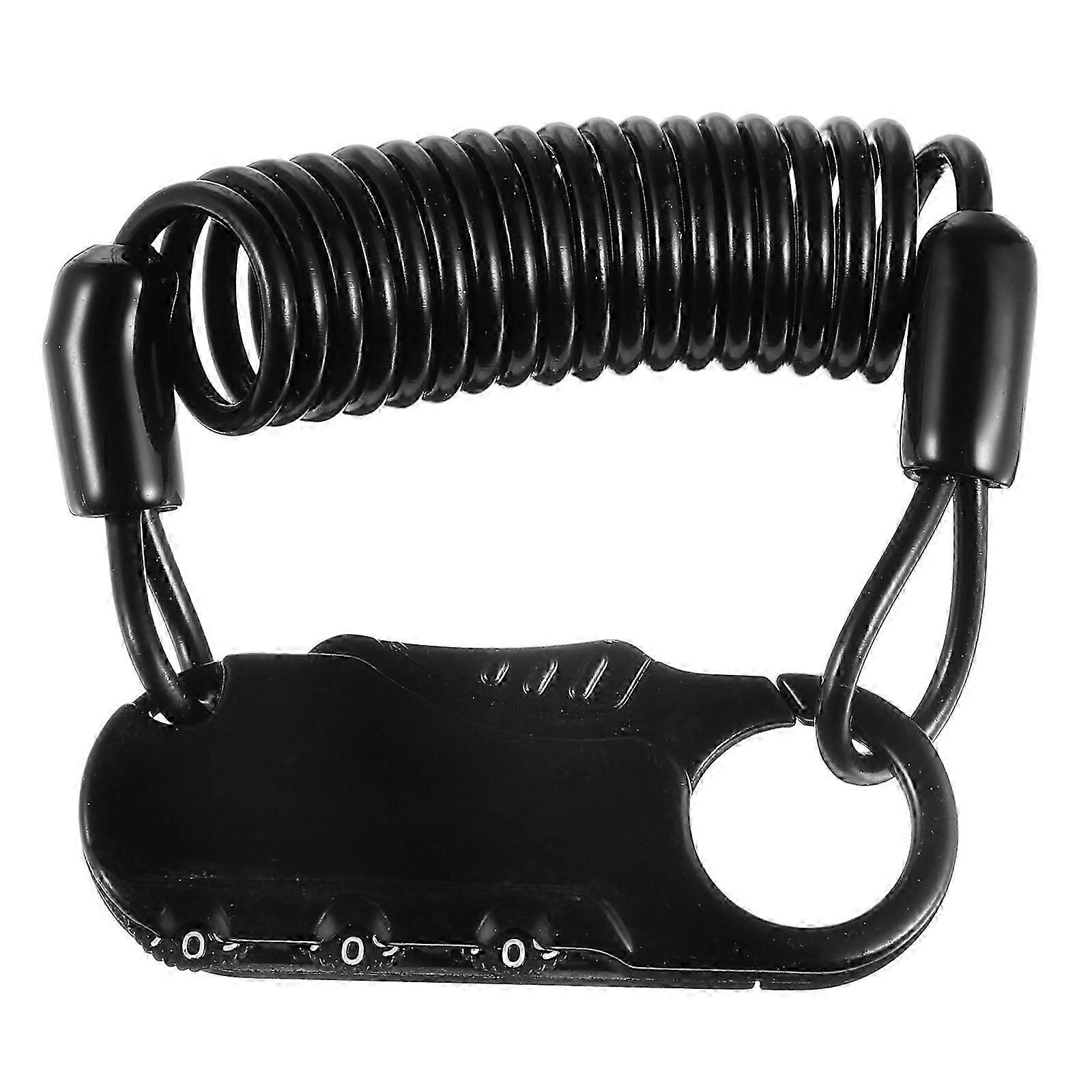 Universal Motorcycle Helmet Lock Cable with Adjustable Password Anti-Theft