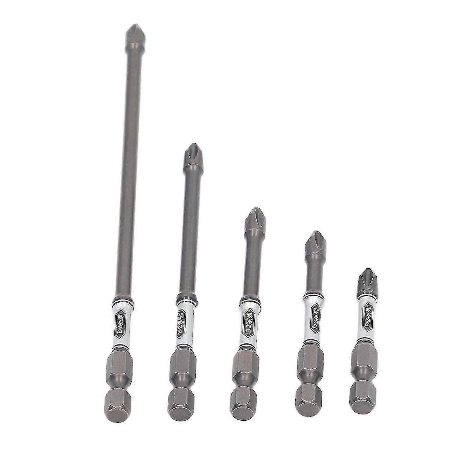 5pcs S2 Steel Set - Anti Slip Long Drill Impact Driver Bit
