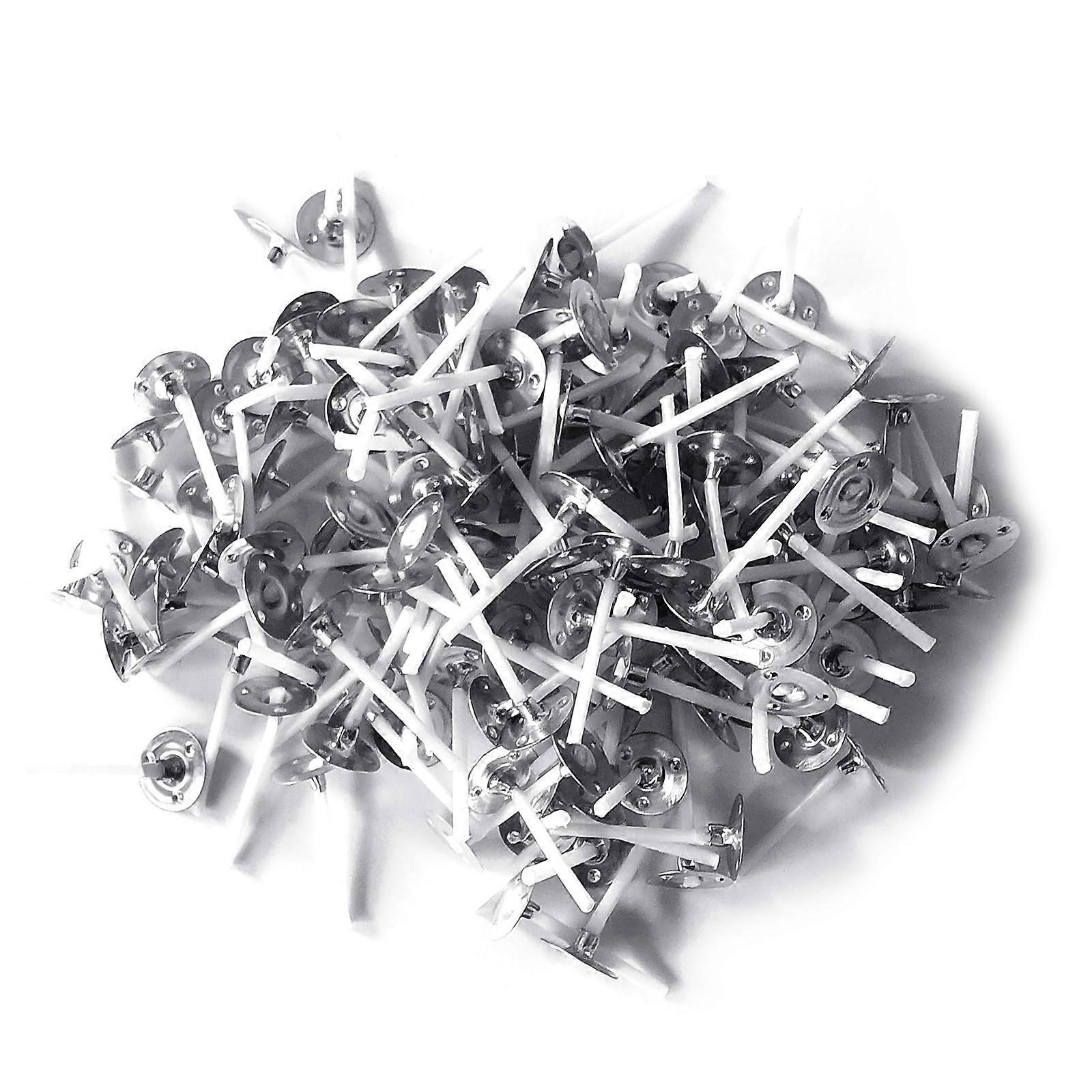 200 Stück Vorgewachste Baumwolldochtkerne Mit Metallbasis Für Duftende Teelichter, 100mm Länge, Hohe Qualität