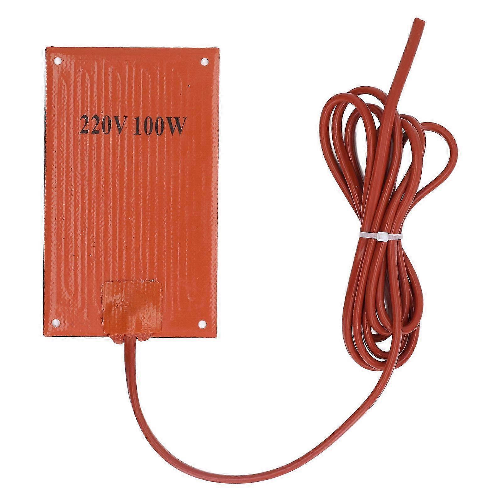 Silikon Kauçuk Isıtma Yastığı Isı Matı Isıtıcı 90x150mm AC 220V Elektrik Dolapları ile Kullanım için 100W