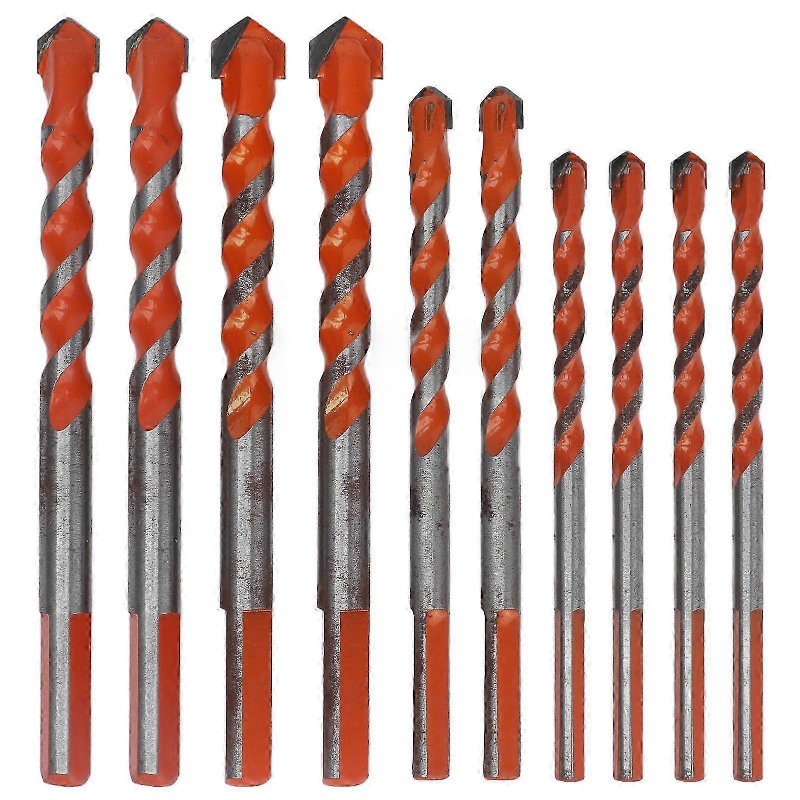 Multifunctional Hard Alloy Triangular Drill Bits for Tile, Concrete, Brick, Glass - 6mm, 8mm, 10mm, 12mm