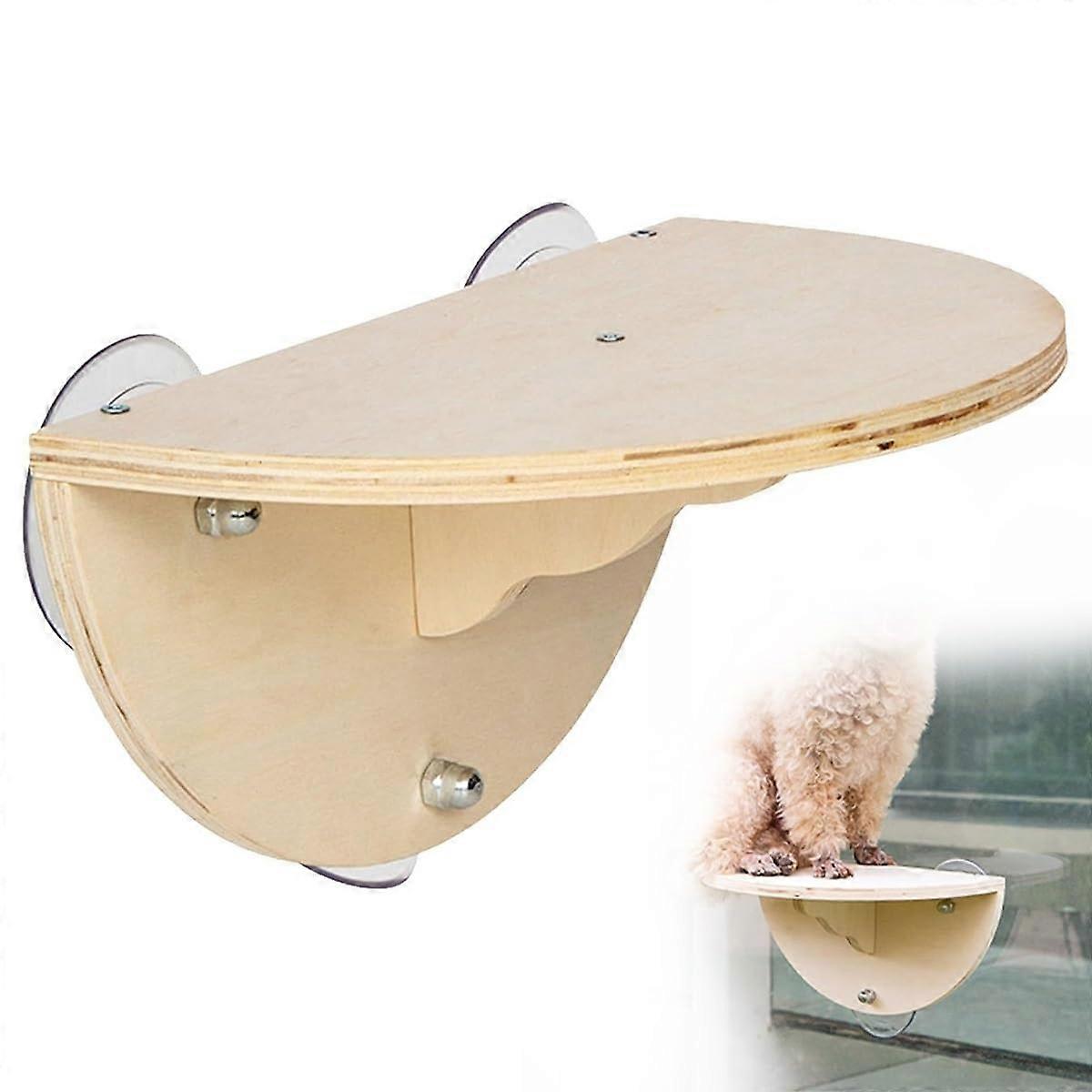 Cat Window Bed, Cat Wall Step Shelves, Wooden Cat Window Shelf, Kitten Climbing Window Shelf with 3 Suction Cups for House Cats