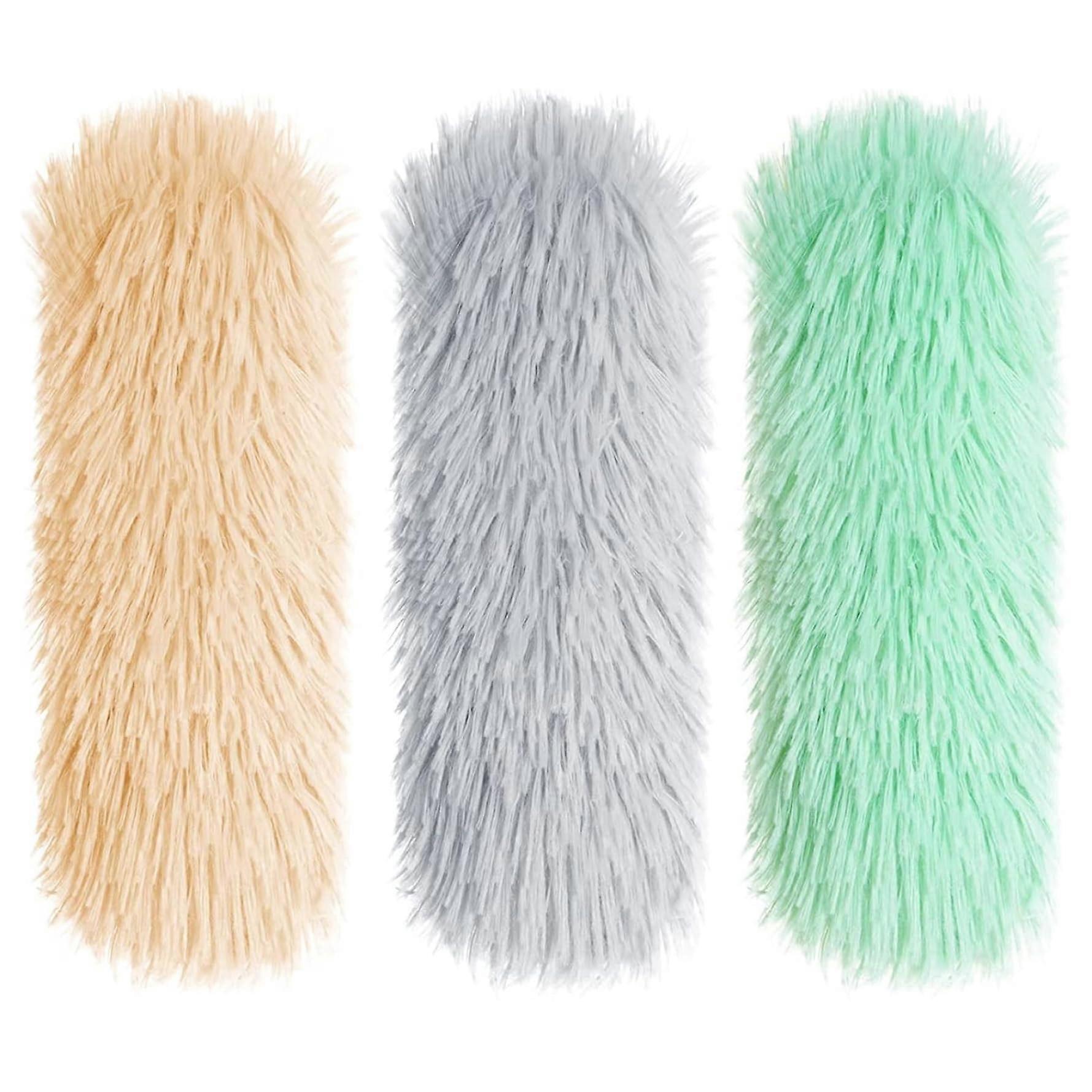 Catnip Toys for Cats 3-Pack - Fuzzy Organic Cat Cushions with Crinkle Paper - Interactive 10.6x3.9 Inch Chew Toys