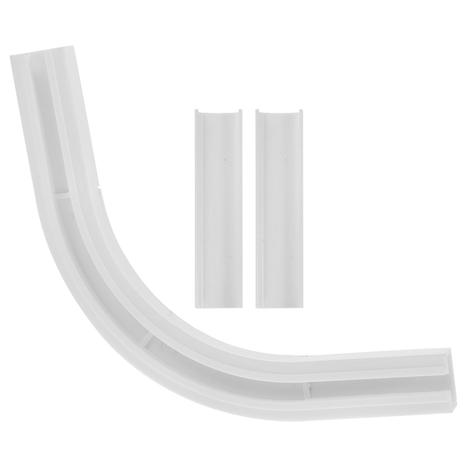 Ceiling Mount Curtain Track Joint White 10.50X10.50X0.80CM For Installers Easy Installation 1Pack