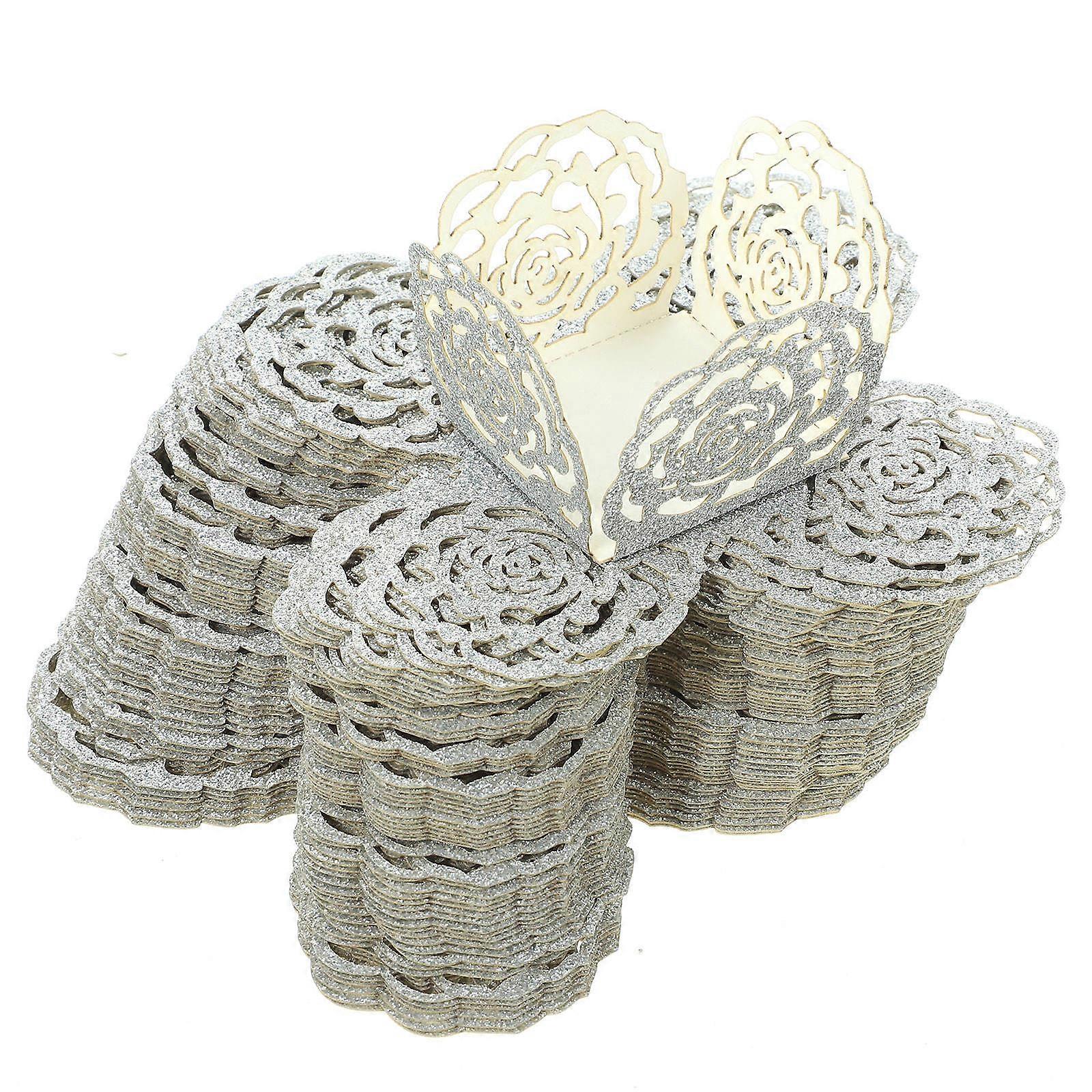 Truffle Wrappers Chocolate Paper Holders Truffle Cups For Sweets Silver 3.50X3.50X3.30CM Storage 50Pack