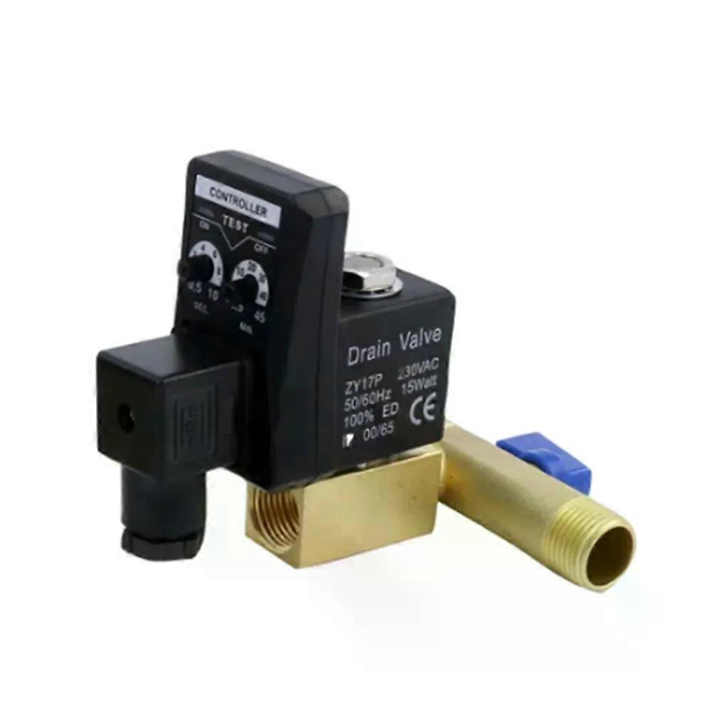 Separated Type DC24V/AC220V/380V 1/2 Automatic Timer Compressor Condensate Drain Timer Solenoid Valve