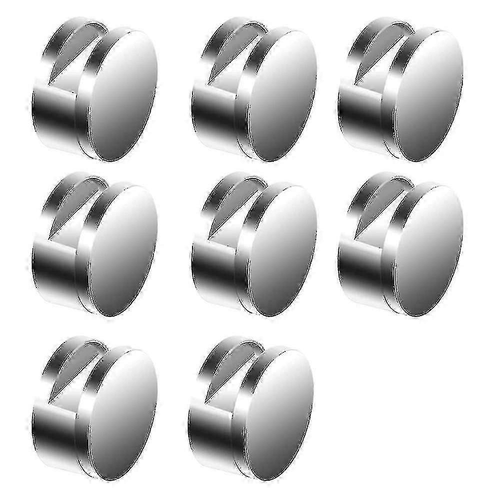Mirror Clips Zinc Alloy Glass Shelf Bracket/for Fixing Glass Mirrors/8 Pieces Silver Without Screws -NMAOV
