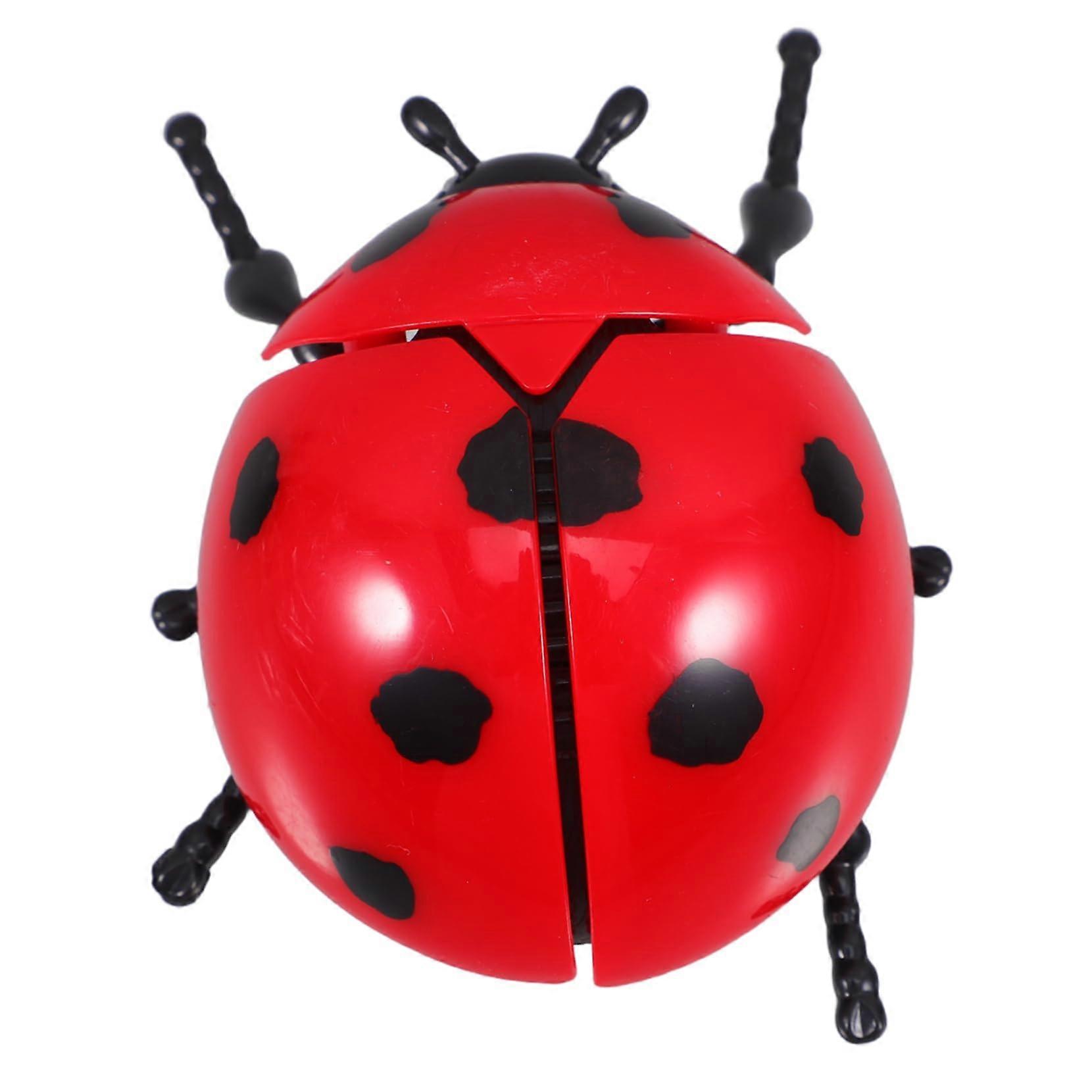 Windup Animal Party Preference Toy Ladybug Windup Toy Ladybug Toy for Winding Up Ladybug Funny Model Red Plastic