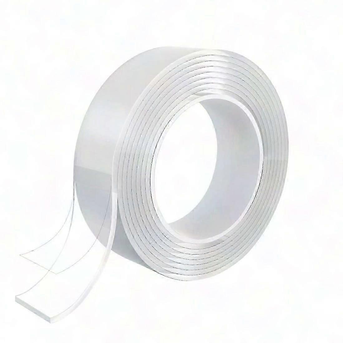 2 Rolls 2mm x 2cm x 5m Nano Reusable Adhesive Transparent Tape