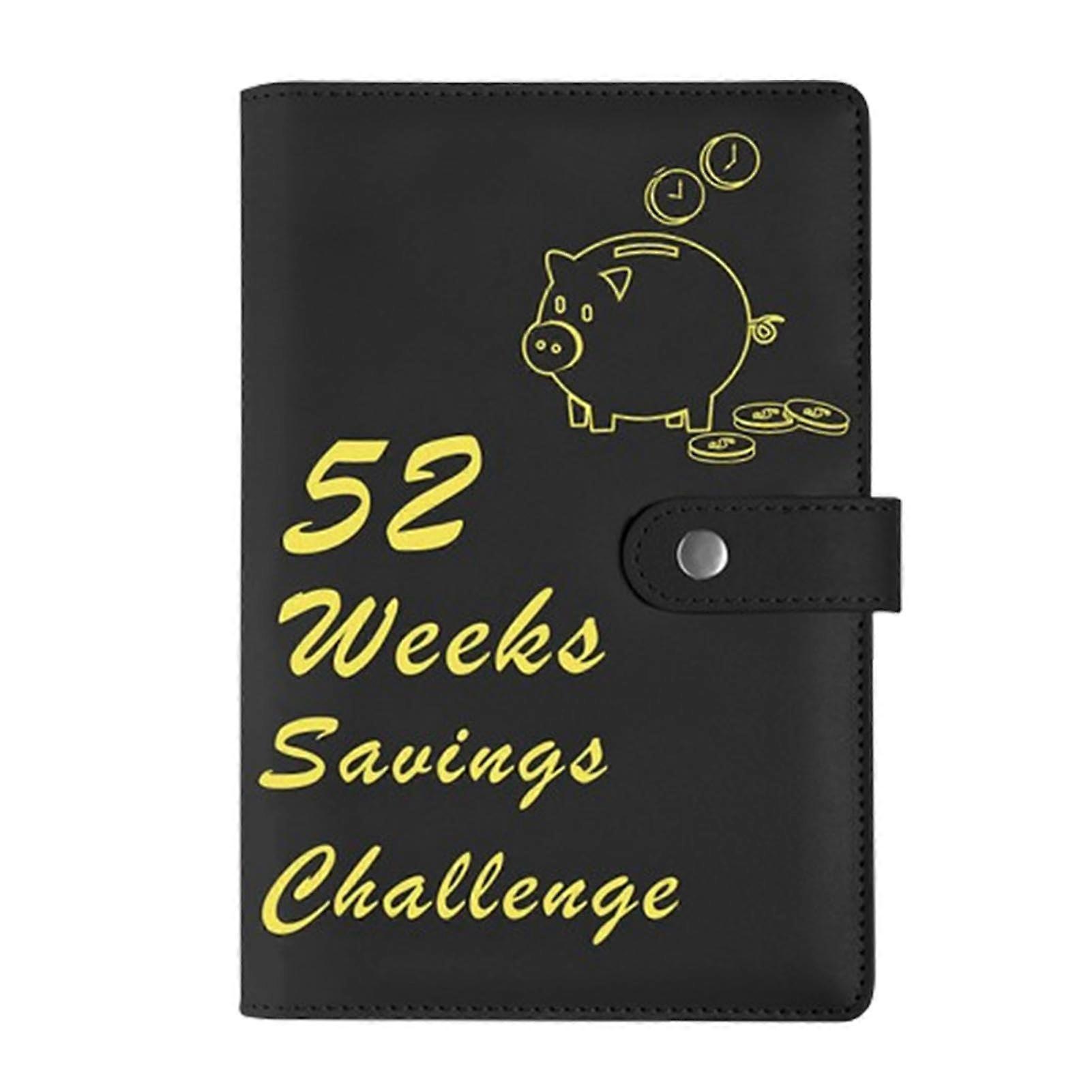 Moneysaving binder, A5 debt collection set, portable money organizer, cash management folder, moneysaving challenge kit for cash in black