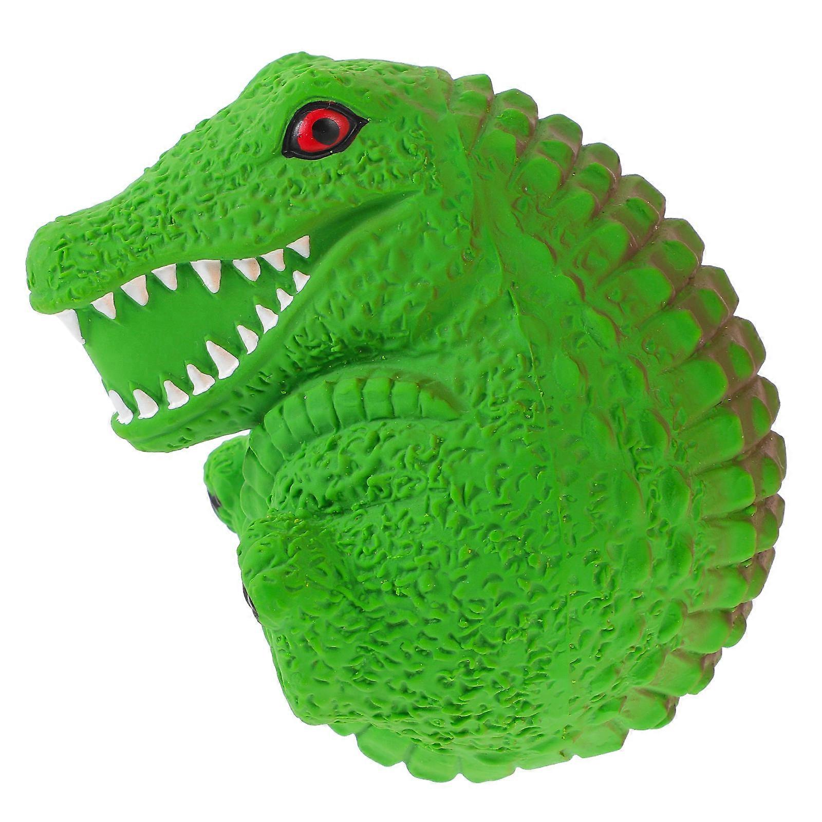 Squeaky Dog Toy Pet Teething Chew Toy Crocodile Shape Stress Relief Latex 1Pcs