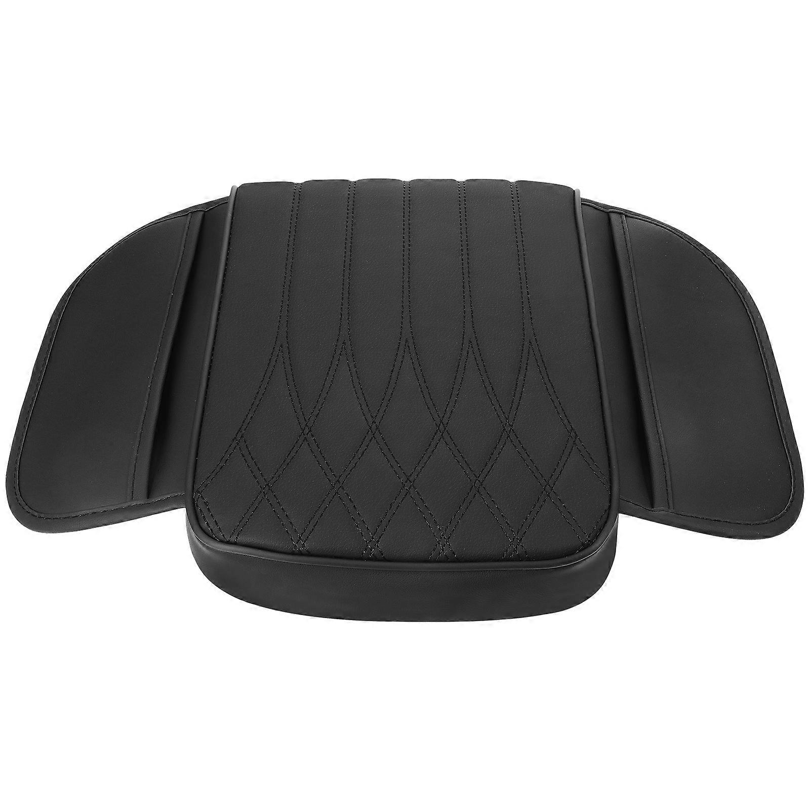 Middle Console Cover Multifunctional Car Armrest Cushion Car Interior Use Fake Leather Rectangular Elegant Design 1Set