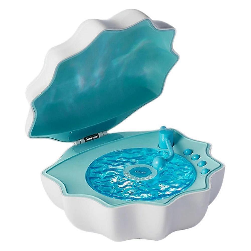 Moana Shell Speaker Shell Lamp Wireless Bluetooth Speaker Subwoofer Sleeping Desktop Ornaments Gift for Friends Blue
