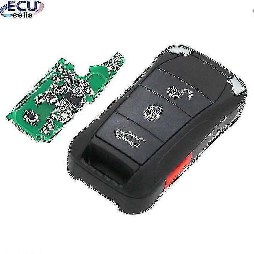 3 + 1 knapper Fjernkontroll Fob 4 knapper 315MHz / 433MHz For Porsche Cayenne 2004-2010 Id46 Chip
