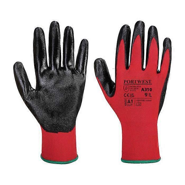 Seamless Knitted Nitrile Handling Gloves Non-Slip Palm One Size Random Color