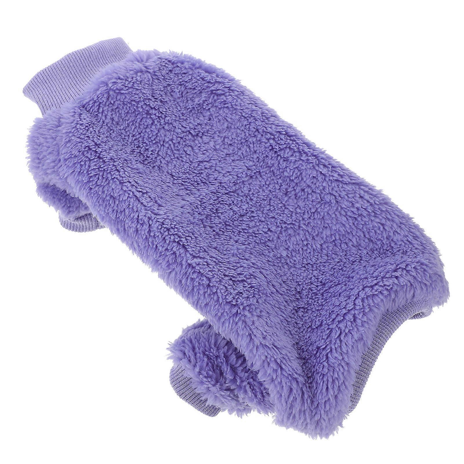 Sphynx Cat Winter Turtleneck Sweater – Thickened Double Sided Fleece, Stylish & Warm Clothing for Cold Weather – Purple