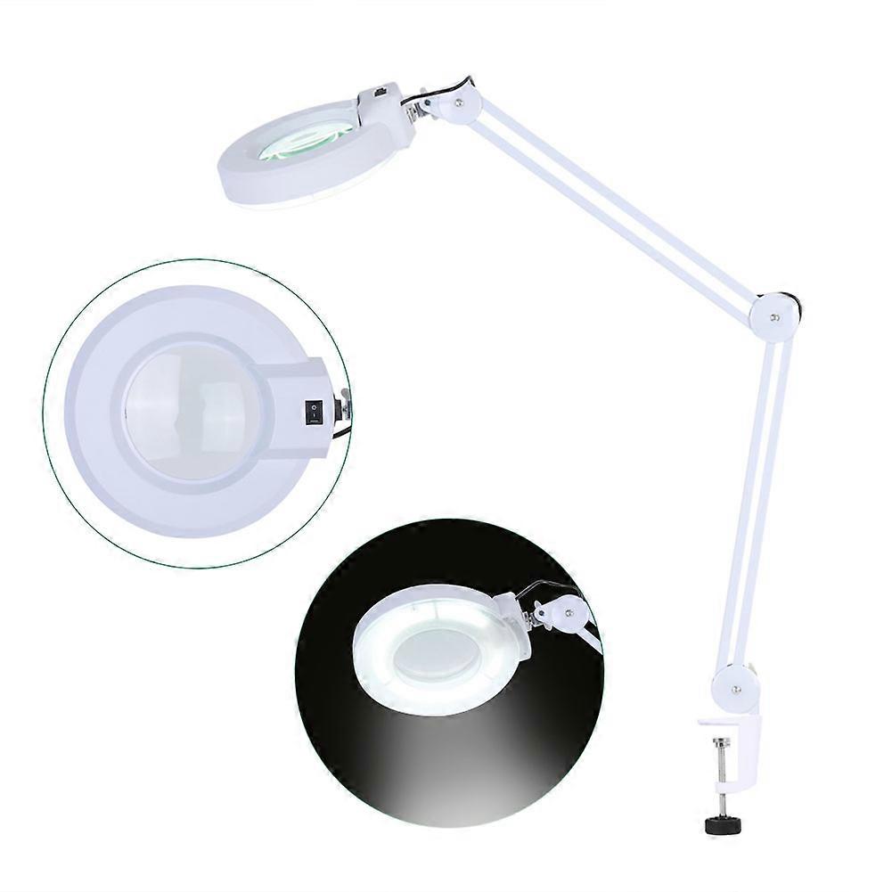 5X Illuminated Desktop Magnifying LLamp with Clamp Swivel Arm for Reading Medical Beauty